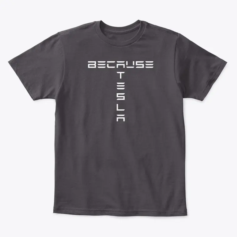 BecauseTesla T logo (white print)